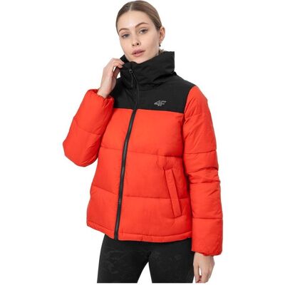 4F, Damen, Mäntel, Rote Damenjacke H4Z22 KUDP014 62S (M), Orange, Schwarz 4F, Damen, Mäntel, Rote Damenjacke H4Z22 KUDP014 62S (M), Orange, Schwarz