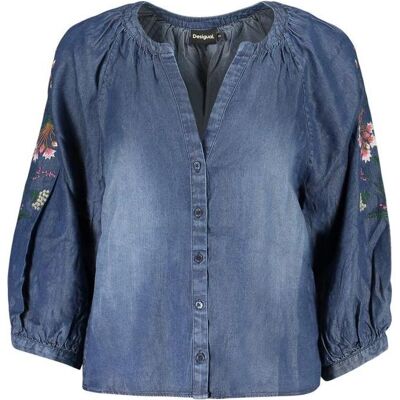 Desigual, Damen, Blusen, Chambre, Blau, (XS) Desigual, Damen, Blusen, Chambre, Blau, (XS)