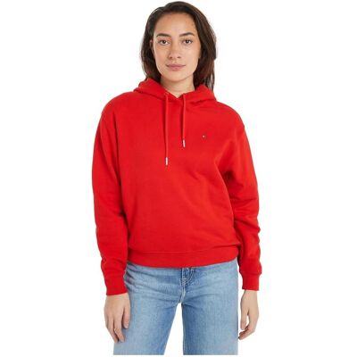 Tommy Hilfiger Damen, Pullover, Kapuzenpullover mit Reg-Flagge für Damen auf der Brust, Rot, (XS) Tommy Hilfiger Damen, Pullover, Kapuzenpullover mit Reg-Flagge für Damen auf der Brust, Rot, (XS)