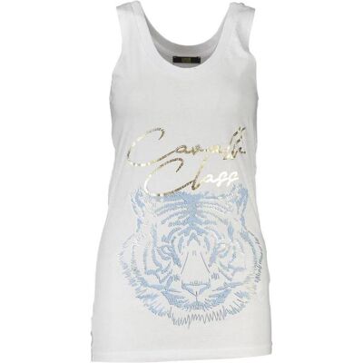 Cavalli Class, Damen, Shirts, White Cotton Women Tank Top, Weiss, (XS) Cavalli Class, Damen, Shirts, White Cotton Women Tank Top, Weiss, (XS)
