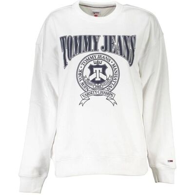 Tommy Hilfiger Damen, Pullover, Bianco Cotton Women Sweatshirt, Weiss, (XL) Tommy Hilfiger Damen, Pullover, Bianco Cotton Women Sweatshirt, Weiss, (XL)