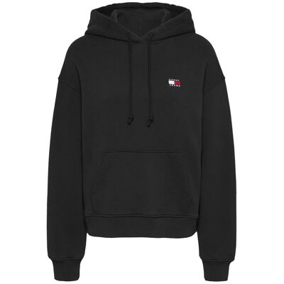 Tommy Jeans, Damen, Pullover, Tjw Bxy Badge Hoodie Ext, Schwarz, (L) Tommy Jeans, Damen, Pullover, Tjw Bxy Badge Hoodie Ext, Schwarz, (L)
