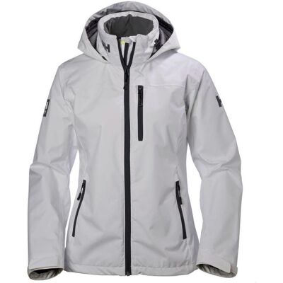 Helly Hansen, Damen, Outdoorjacken, W Crew Hooded Jacket (XL), Grau, XL Helly Hansen, Damen, Outdoorjacken, W Crew Hooded Jacket (XL), Grau, XL