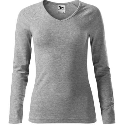 Malfini, Damen, Shirts, Elegance T-shirt W MLI-12712 dark gray melange, Grau, (XXL) Malfini, Damen, Shirts, Elegance T-shirt W MLI-12712 dark gray melange, Grau, (XXL)