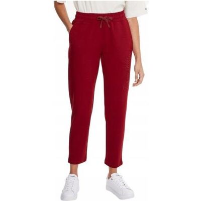 Tommy Hilfiger Damen, Hosen, Interlock Tapered-Hose für Damen, Rot, (S) Tommy Hilfiger Damen, Hosen, Interlock Tapered-Hose für Damen, Rot, (S)