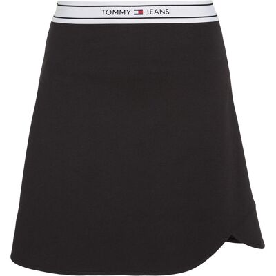 Tommy Hilfiger Damen, Röcke, Tjw Logo Taping Mini-Damenrock, Schwarz, (M) Tommy Hilfiger Damen, Röcke, Tjw Logo Taping Mini-Damenrock, Schwarz, (M)