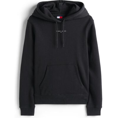 Tommy Jeans, Damen, Pullover, Tjw Reg Linear Hoodie Ext, Schwarz, (S) Tommy Jeans, Damen, Pullover, Tjw Reg Linear Hoodie Ext, Schwarz, (S)