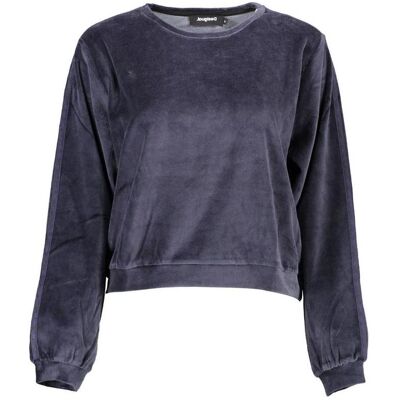 Desigual, Damen, Pullover, Blue Cotton Women Sweater, Blau, (S) Desigual, Damen, Pullover, Blue Cotton Women Sweater, Blau, (S)