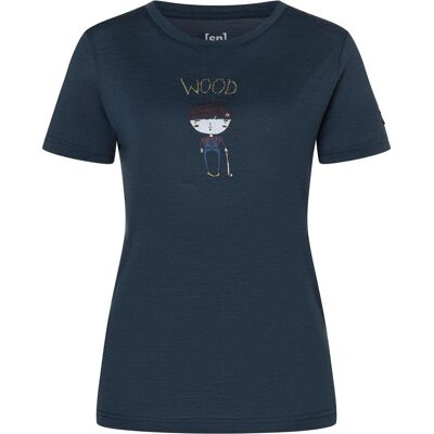 Super Natural, Damen, Shirts, Women's Wood Craftine Tee, Blau, (L) Super Natural, Damen, Shirts, Women's Wood Craftine Tee, Blau, (L)