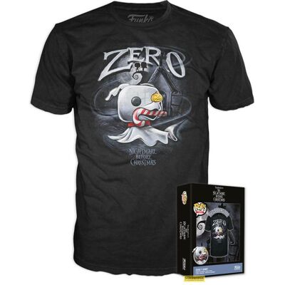 Funko Zero Mit Cane Boxed T-Shirt - Nightmare Before Christmas Funko Zero Mit Cane Boxed T-Shirt - Nightmare Before Christmas