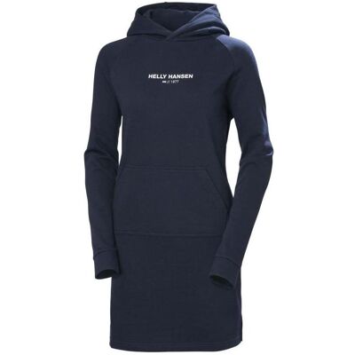 Helly Hansen, Damen, Kleider, W Core Hoodie Dress, Blau, (S) Helly Hansen, Damen, Kleider, W Core Hoodie Dress, Blau, (S)