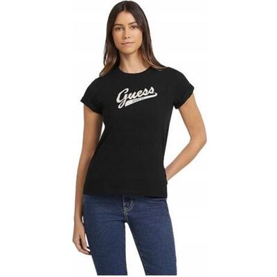 Guess Damen, Shirts, Gj Reg Script Damen T-Shirt, (S) Guess Damen, Shirts, Gj Reg Script Damen T-Shirt, (S)