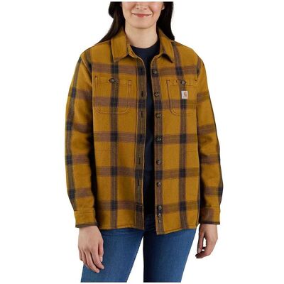 Carhartt, Damen, Hemden, Koszula Damska Heav Twill Loose Fi Brown, Braun, (L) Carhartt, Damen, Hemden, Koszula Damska Heav Twill Loose Fi Brown, Braun, (L)