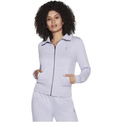 Skechers, Damen, Pullover, Die Hoodless Hoodie Diamond Jacke Lila, Violett, (S) Skechers, Damen, Pullover, Die Hoodless Hoodie Diamond Jacke Lila, Violett, (S)