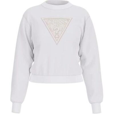 Guess Damen, Pullover, Damen Spitze Triangle-BH aus Polarstoff, Weiss, (S) Guess Damen, Pullover, Damen Spitze Triangle-BH aus Polarstoff, Weiss, (S)