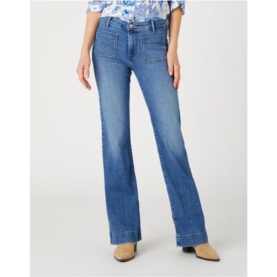 Wrangler, Damen, Jeans, Jeans Flare, Blau, (W30/L32) Wrangler, Damen, Jeans, Jeans Flare, Blau, (W30/L32)
