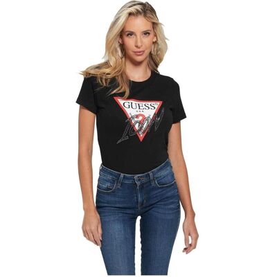 Guess Damen, Shirts, Vermutlich SS CN ICON TEE W2BI12I3Z13 JBLK S, Schwarz, (S) Guess Damen, Shirts, Vermutlich SS CN ICON TEE W2BI12I3Z13 JBLK S, Schwarz, (S)