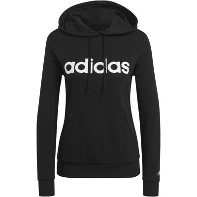 Adidas Damen, Pullover, W Lin Ft Hd,Black/White Black/White S, Schwarz, (S) Adidas Damen, Pullover, W Lin Ft Hd,Black/White Black/White S, Schwarz, (S)