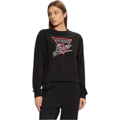Guess Damen, Pullover, Love Triangle, Schwarz, (L) Guess Damen, Pullover, Love Triangle, Schwarz, (L)