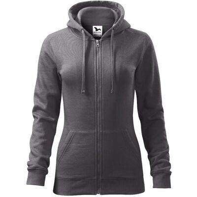 Malfini, Damen, Pullover, Trendy Zipper W sweatshirt MLI-41136, Grau, Silber, (XL) Malfini, Damen, Pullover, Trendy Zipper W sweatshirt MLI-41136, Grau, Silber, (XL)