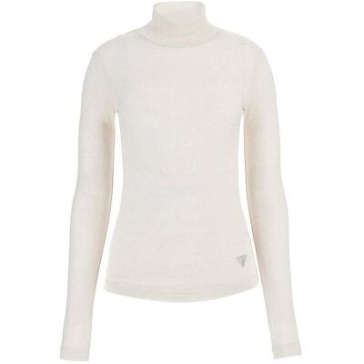 Guess Damen, Pullover, Rollkragenpullover, Weiss, (L) Guess Damen, Pullover, Rollkragenpullover, Weiss, (L)
