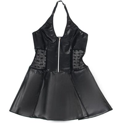 Subblime, Damen, Kleider, - 957711 LEDERKLEID MIT SPITZENREISSVERSCHLUSS SCHWARZ L/XL, Schwarz, (L) Subblime, Damen, Kleider, - 957711 LEDERKLEID MIT SPITZENREISSVERSCHLUSS SCHWARZ L/XL, Schwarz, (L)