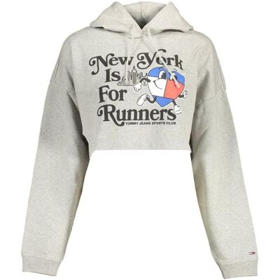 Tommy Hilfiger Damen, Pullover, Grigio Cotton Women Sweatshirt, Grau, (M) Tommy Hilfiger Damen, Pullover, Grigio Cotton Women Sweatshirt, Grau, (M)