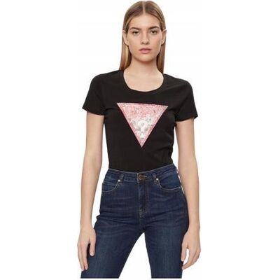 Guess Damen, Shirts, Satin-Dreieck-Damen-T-Shirt, (XS) Guess Damen, Shirts, Satin-Dreieck-Damen-T-Shirt, (XS)
