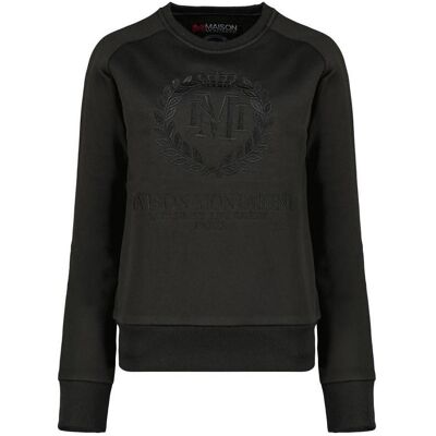 Maison Montaigne, Damen, Pullover, FIMOSAI BLACK MT LADY 016 sweatshirt (RBMWW6412F/MM-NOIR), Schwarz, (XXL) Maison Montaigne, Damen, Pullover, FIMOSAI BLACK MT LADY 016 sweatshirt (RBMWW6412F/MM-NOIR), Schwarz, (XXL)