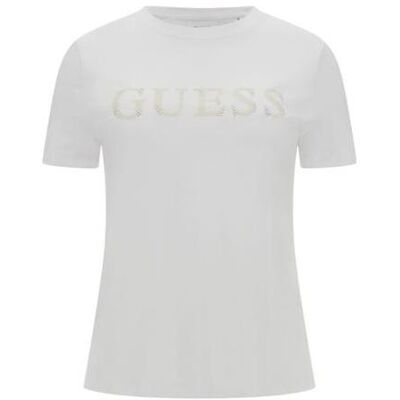 Guess Damen, Blusen, Clelia Damen-T-Shirt Weiss, Weiss, (S) Guess Damen, Blusen, Clelia Damen-T-Shirt Weiss, Weiss, (S)