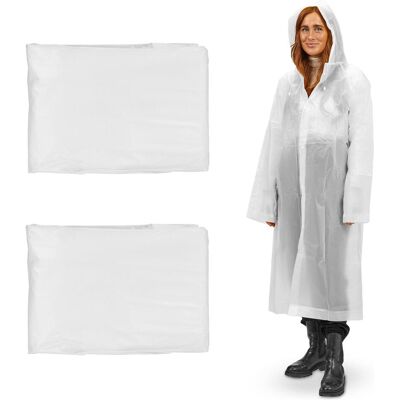 Relaxdays, Unisex, Mäntel, 2x Regenmantel, Weiss Relaxdays, Unisex, Mäntel, 2x Regenmantel, Weiss
