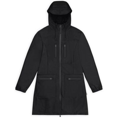 Rains, Damen, Regenjacken, Cargo Curve Jacket W3 2025-SS, Schwarz, (L) Rains, Damen, Regenjacken, Cargo Curve Jacket W3 2025-SS, Schwarz, (L)