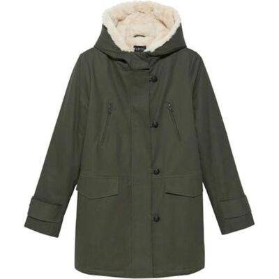 Caroll, Damen, Winterjacken, Katoenen Canvas Parka, Grün, (36) Caroll, Damen, Winterjacken, Katoenen Canvas Parka, Grün, (36)