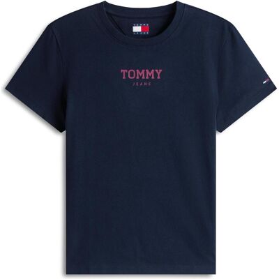 Tommy Jeans, Damen, Shirts, Tjw Reg Essential Logo 2 Tee Ext, Blau, (L) Tommy Jeans, Damen, Shirts, Tjw Reg Essential Logo 2 Tee Ext, Blau, (L)
