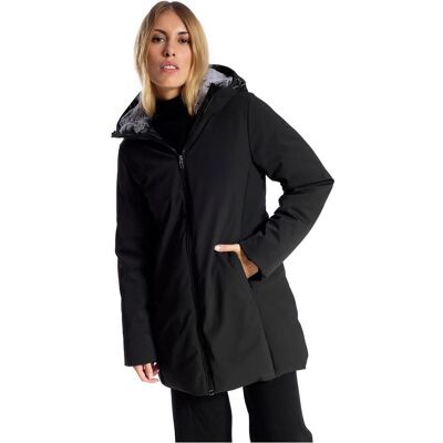 Iceport, Damen, Mäntel, Gewatteerte Damenjacke Lady Vicky mit Kapuze, weich gefüttert, winddicht, Schwarz Iceport, Damen, Mäntel, Gewatteerte Damenjacke Lady Vicky mit Kapuze, weich gefüttert, winddicht, Schwarz
