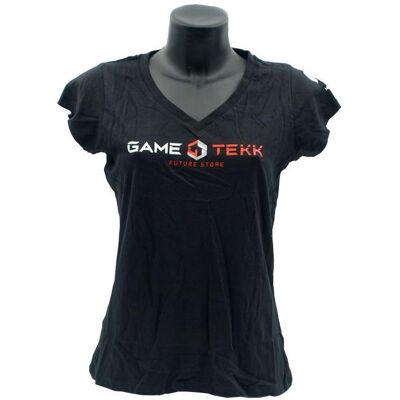 Altri, Damen, Shirts, T-Shirt Collo V Nera GameTekk Donna L, Schwarz, (L) Altri, Damen, Shirts, T-Shirt Collo V Nera GameTekk Donna L, Schwarz, (L)