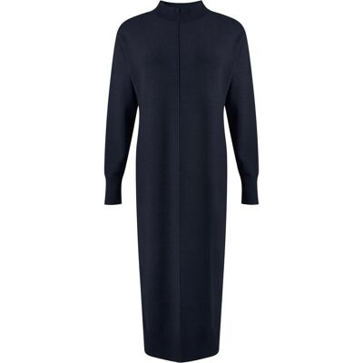 Comma, Damen, Kleider, Kleid Feinstrickkleid aus Viskosemix mit Naht-Detail, Blau, (42) Comma, Damen, Kleider, Kleid Feinstrickkleid aus Viskosemix mit Naht-Detail, Blau, (42)