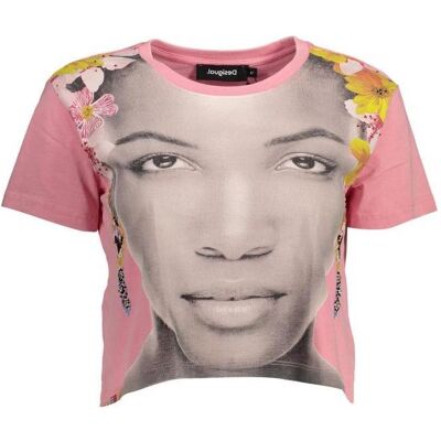 Desigual, Damen, Shirts, Rosa Cotton Women T-Shirt, Pink, (XL) Desigual, Damen, Shirts, Rosa Cotton Women T-Shirt, Pink, (XL)