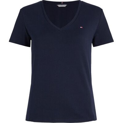Tommy Hilfiger Damen, Shirts, Damen T-Shirt Slim Cody, Blau, (XS) Tommy Hilfiger Damen, Shirts, Damen T-Shirt Slim Cody, Blau, (XS)