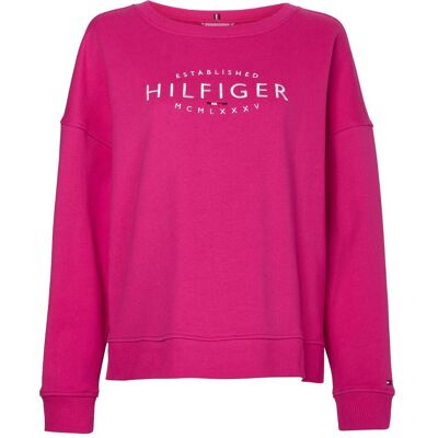 Tommy Hilfiger Damen, Pullover, Reg New Branded Damen-Sweatshirt, Rosa, (XS) Tommy Hilfiger Damen, Pullover, Reg New Branded Damen-Sweatshirt, Rosa, (XS)