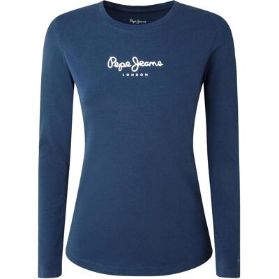 Pepe Jeans, Damen, Shirts, Longsleeve Casual Bequem sitzend, Blau, (S) Pepe Jeans, Damen, Shirts, Longsleeve Casual Bequem sitzend, Blau, (S)