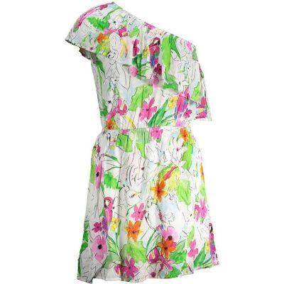 Desigual, Damen, Kleider, White Viscose Women Dress, Weiss, (XL) Desigual, Damen, Kleider, White Viscose Women Dress, Weiss, (XL)