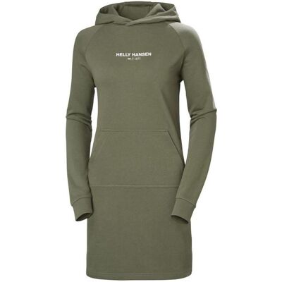 Helly Hansen, Damen, Kleider, W Core Hoodie Dress, Grün, (S) Helly Hansen, Damen, Kleider, W Core Hoodie Dress, Grün, (S)