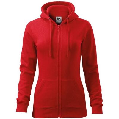 Malfini, Damen, Pullover, Trendy Zipper W sweatshirt MLI-41107, Rot, (M) Malfini, Damen, Pullover, Trendy Zipper W sweatshirt MLI-41107, Rot, (M)