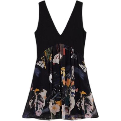 Desigual, Damen, Kleider, Collage, Schwarz, (XS) Desigual, Damen, Kleider, Collage, Schwarz, (XS)