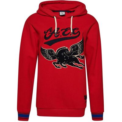Superdry, Damen, Pullover, Felpa con Cappuccio Universitaria, Rot, (XS) Superdry, Damen, Pullover, Felpa con Cappuccio Universitaria, Rot, (XS)