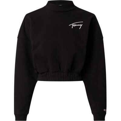 Tommy Hilfiger Damen, Pullover, uni(ohnefarbe), Gr. S, Schwarz, (S) Tommy Hilfiger Damen, Pullover, uni(ohnefarbe), Gr. S, Schwarz, (S)