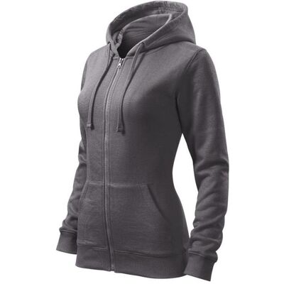 Malfini, Damen, Pullover, Trendy Zipper W sweatshirt MLI-41136, Grau, Silber, (M) Malfini, Damen, Pullover, Trendy Zipper W sweatshirt MLI-41136, Grau, Silber, (M)