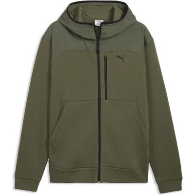Pullover, PUMATECH Material Mix Full-Zip Hoodie DK, Grau, (M) Pullover, PUMATECH Material Mix Full-Zip Hoodie DK, Grau, (M)