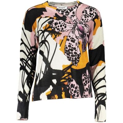 Desigual, Damen, Pullover, Rosa Viscosa Women Sweater, Pink, (S) Desigual, Damen, Pullover, Rosa Viscosa Women Sweater, Pink, (S)
